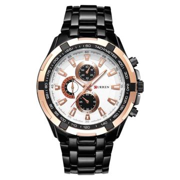 Moška ročna ura Curren Grand Prix Black/Gold/White