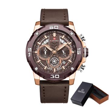 Moška ročna ura NaviForce Strip Brown