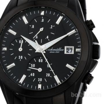 Moška športna ura, Chronograph, 5ATM, Eichmuller, Black.....