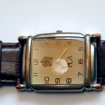 Retro moška ročna ura, pravokotna, 32x36mm, lepa, delujoča