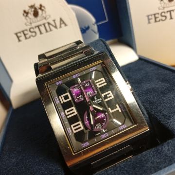 Ura, moška, ročna, Festina, srebrna, inox, prodam