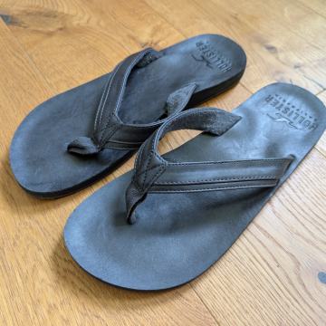 Hollister usnjene japonke / natikači / flip flops