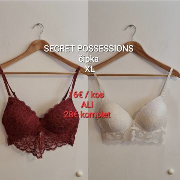žensko - SP. PERILO - nedrček ■št.XL ■čipka ■SECRET POSSESSIONS