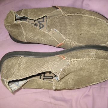Moški copati- čevlji, laneni,rjavi,VANCL, st.40