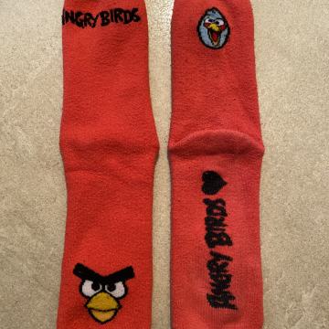 Tople luštne TERMO NOGAVICE Angry Birds rdeča, vel. 37-40 - prodam