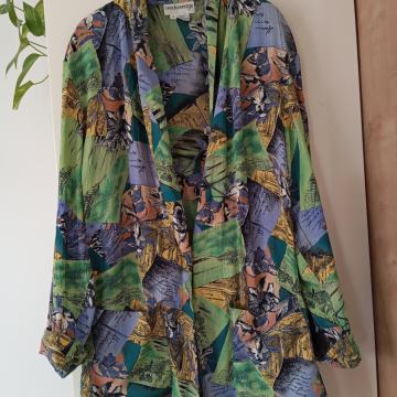 BRECKENJRIDGE ZELENO MODER TANJŠI BLAZER/SUKNJIČ XL