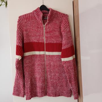 DIESEL RDEČA PLETENA VOLNENA JOPICA XL/XXL
