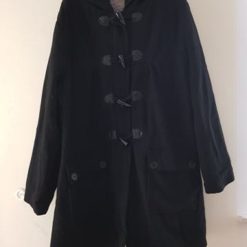 IKEBANA DOLGA ČRNA VOLNENE JAKNA XL