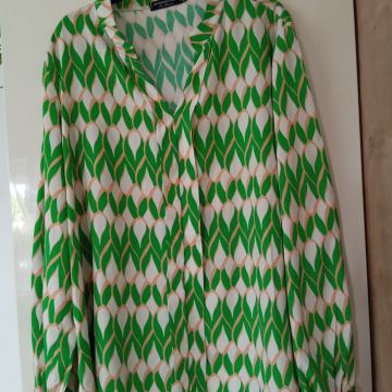 MUSTHAVES ZELENO PISANA VISKOZNA TUNIKA L/XL