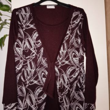 VINSKO RDEČ PULOVER 2 V 1 XL