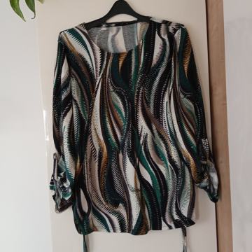 Zeleno pisana tunika xl