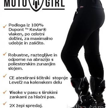 ŽENSKE MOTO LEGICE elastične hlače s ščitniki - NOVO!