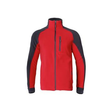 JAKNA IZ FLISA RDEČE-SIVA, VELIKOST 2XL