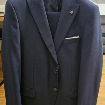 Moška elegantna modra obleka Jeordie’s št. 54 – komplet