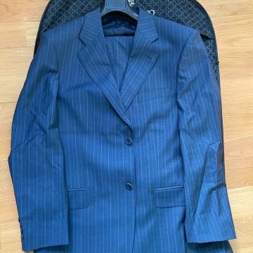 Moška poslovna obleka 54, modra, nova
