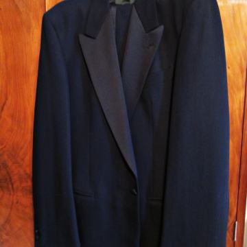 svečana moška obleka_črn smoking komplet_italijanski_št. 58