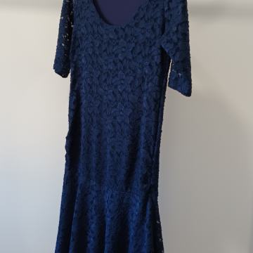 Čipkasta elegantna nosečniška obleka Popek številka S (36)