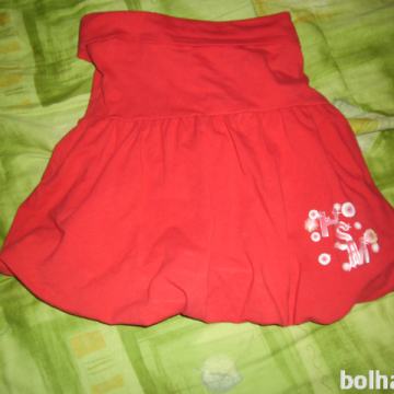 Nosečniško balon krilo-temno rdeče, z vzorčkom, vel XS- S