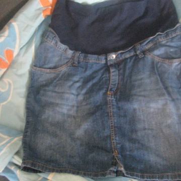 Nosečnisko jeans kratko krilo, VEL.L