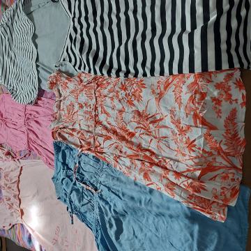 Obleke za nosečnico 5 kom + spalna srajca št.36-38