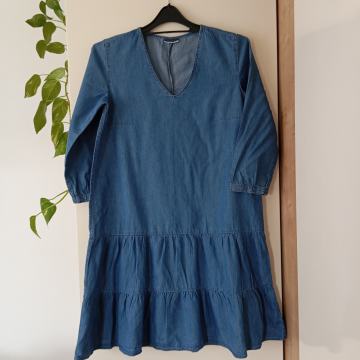 BELOVED  NOVA MODRA JEANS OBLEKA 36/38