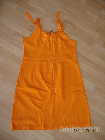 Platnena obleka 38/40 (bombaž + lan)