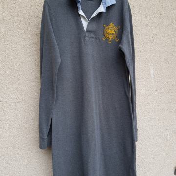 RALPH LAUREN SIVA BOMBAŽNA OBLEKA L/XL