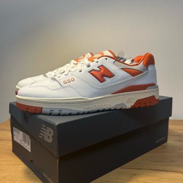 New Balance 550 wht/org