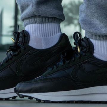 nike sacai waffle black