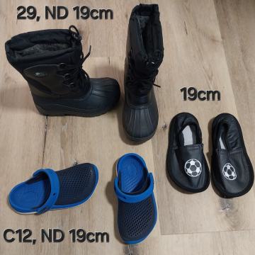 Olang škornji 29, Crocsi C12, copati ND 19cm