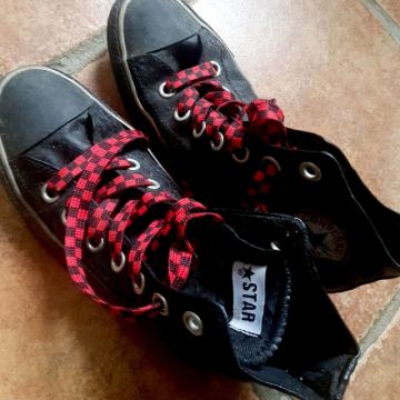 ALL STAR - ke, črno pvc usnje št.38