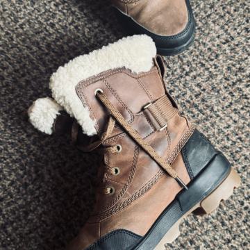 SOREL Ženski Torino V Parc Waterproof - Pravo USNJE in KRZNO št. 37/38