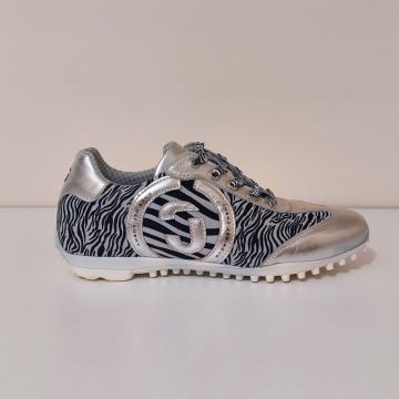 Srebrna/zebra golf čevlji Duca del Cosma