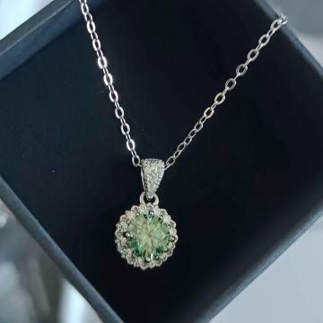 Komplet nakita silver 925 z moissanite certifikati o pristnosti