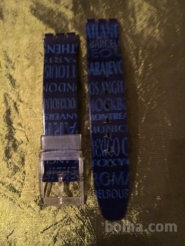 *PAS, pašček za uro - SWATCH temno moder, 17 mm - prodam