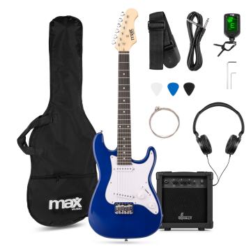NOVO! MAX JUNIOR 3/4 BLUE Otroška Električna kitara kitare za otroke