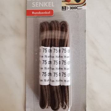 Nov 3-delni komplet vezalk 75cm/rjavi