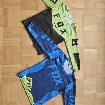 2x Otroška MTB dres jerseykolesarska majica z dolgimi rokaci XXS in XS