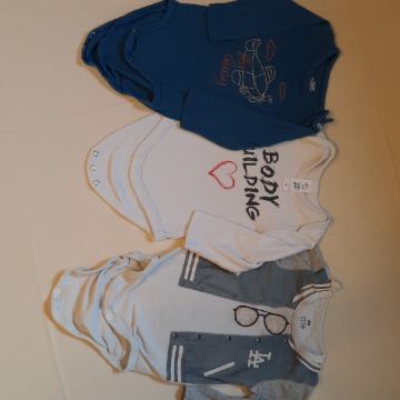 Fantovski bodi/body dolg rokav št. 68 3x