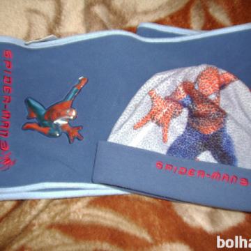 Komplet kapa in šal z motivom SPIDERMAN, od 3-5let