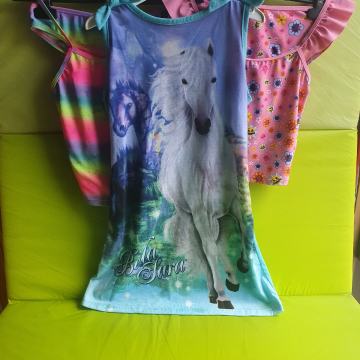 KOMPLET samorogi 2× kopalke Primark, oblekica št. 134/140 za 8-10 let