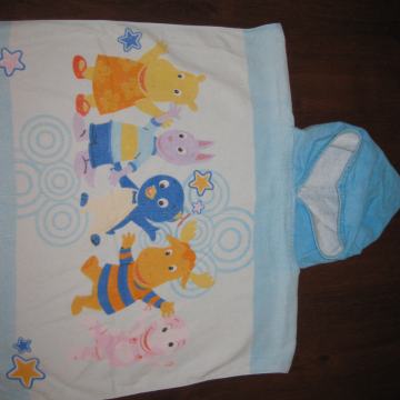 KOPALNA BRISAČA S KAPUCO, bombaž, za malčka