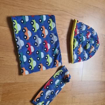 Otroška kapa, šal-buff in trak