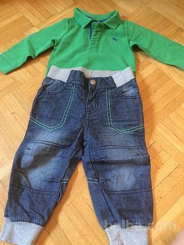 OTROŠKE JEANS HLAČE VEL. 74 IN BODY HM, VEL. 74