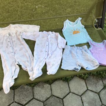 Otroški bodi, kratke hlače in majice, jakna, romper, pulover št.74