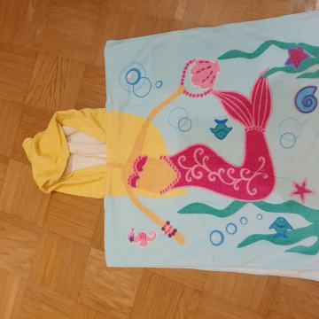 PONČO BRISAČA s kapuco za deklice + kopalke (836)