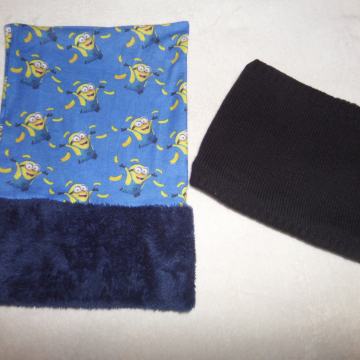 Šal - ovratnik Minion in črn, UNI velikost (oba skupaj 10 eur)