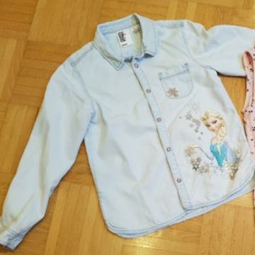 srajčka bluza srajca Frozen bluzica + 2x kapri hlače capri 128 (711)