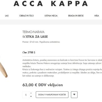 Krtača za lase acca kappa