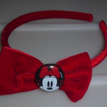 NOV rdeč obroč Disney Minnie mouse z mašnico